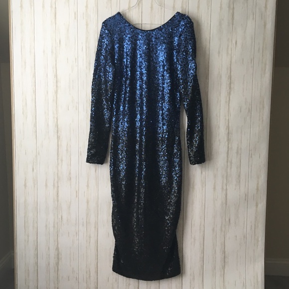 ombre sequin midi dress